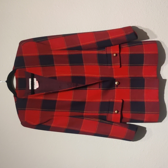 Vintage Plaid Blazer - Picture 1 of 5